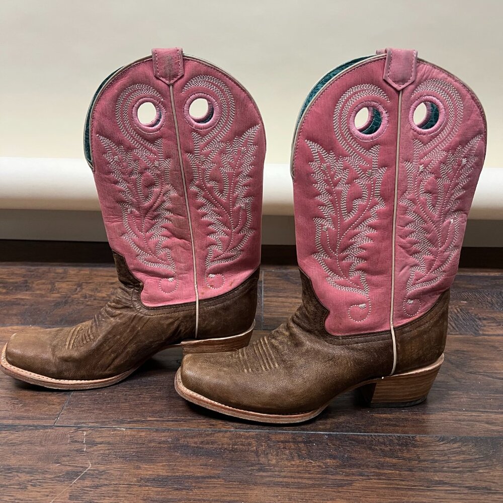Corral Pink Tan Cowboy Boots - SZ. 10